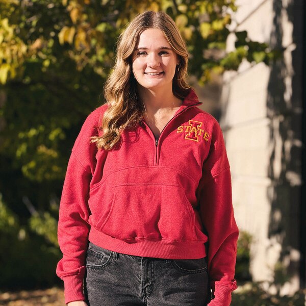 Colosseum Women's I-State Cardinal Fleece Half-Zip